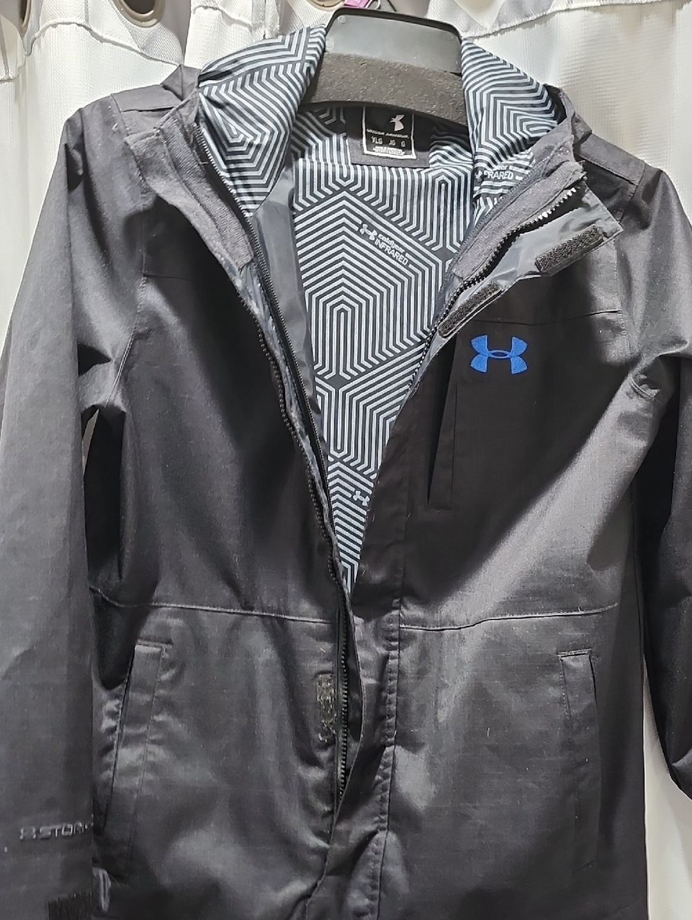 Under Armour Black Jacket with Blue Logo Accent